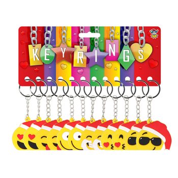 PORTE-CL&Eacute;S SMILEY DE NO&Euml;L (12 pcs)