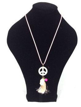 Collier Style Ibiza Saumon Peace Buddha (1 pc)