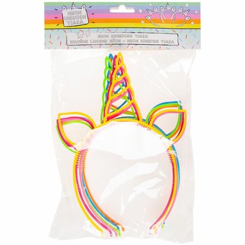Diad&egrave;me Licorne / Tiara, Mix Couleurs N&eacute;on (24 pcs)