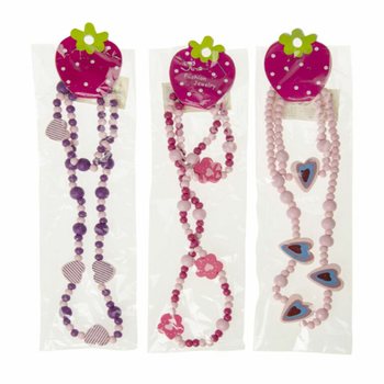Set Collier + Bracelet en Bois pour Enfant (48 pcs)