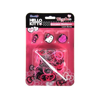 Kit de Bracelets &Eacute;lastiques avec Breloques Hello Kitty (12 pcs)