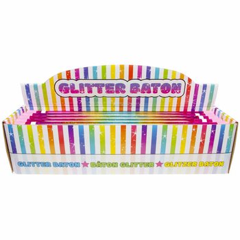 B&acirc;ton &agrave; Paillettes Arc-en-ciel en Pr&eacute;sentoir (36 pcs.)