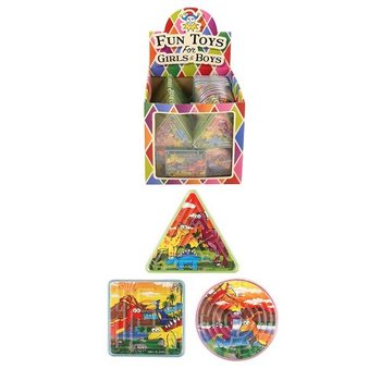 Jeux de patience – Modèle : Dinosaures en présentoir (96 pcs.)