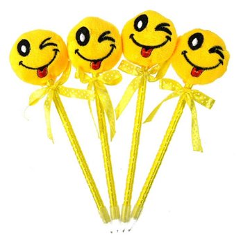 Stylo à Bille en Peluche Smiley (12 pcs)