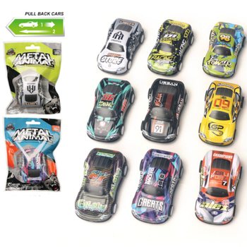 Voitures de Course en Métal Pull Back en Sac Cadeau (24 pièces)