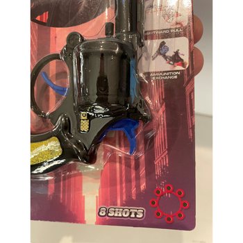 PISTOLET &Agrave; AMORCES 8 COUPS SUR CARTE (24 pcs.)