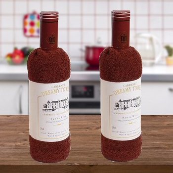 SERVIETTE EN FORME DE BOUTEILLE DE VIN (3 pcs.)