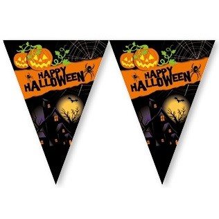 Guirlande de Fanions Happy Halloween - 2,3 Mètres (6 pcs)
