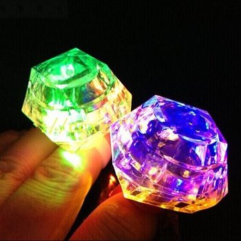 Bagues Lumineuses sur Présentoir (36 pcs) - Bagues LED