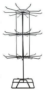 Pr&eacute;sentoir M&eacute;tallique Noir (3 Niveaux) - 1 pc