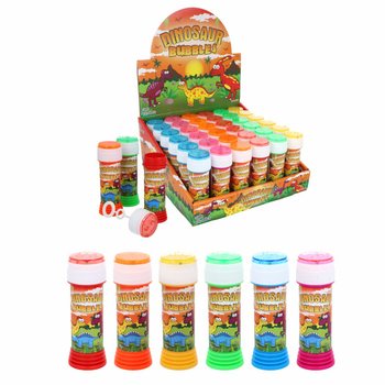 Bulles de Savon Dinosaure 50ml avec Jeu de Patience - Présentoir 36 Pièces