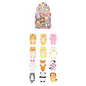 M&Eacute;LANGE D'ANIMAUX SQUISHY POUR P&Ecirc;CHE &Agrave; LA LIGNE - EN PR&Eacute;SENTOIR - (96 pcs)