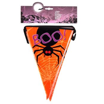Guirlande de Drapeaux BOO Araign&eacute;e - 6 M&egrave;tres (6 pcs)
