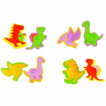 Lot de 2 Gommes DINO en Pr&eacute;sentoir (36 pcs)