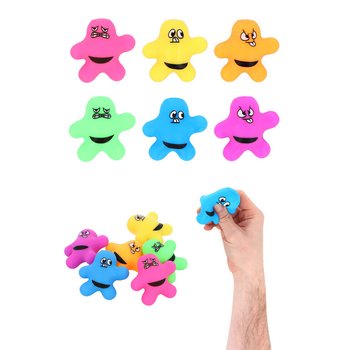 Squeezy Splat Man - Couleurs Mix - En Pr&eacute;sentoir (24 pcs)