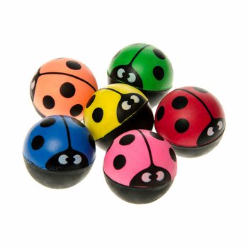 Balle Rebondissante Coccinelle &Oslash; 3,2 cm en Pr&eacute;sentoir (48 pcs)
