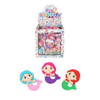Gommes SIRÈNE en Présentoir (108 pcs)