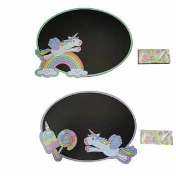 Ardoise Licorne avec Craies (Présentoir de 24)