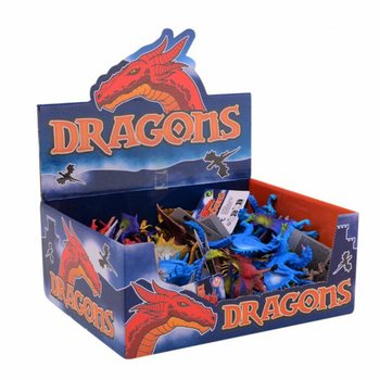 M&eacute;lange de Figurines Dragons en Pr&eacute;sentoir (36 pcs)