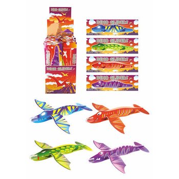 AVIONS EN MOUSSE FIGHTER GLIDERS – MODÈLE : DINOSAURE EN PRÉSENTOIR (48 pcs)