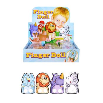 Figurines Animaux à Doigts en Présentoir (72 pcs)