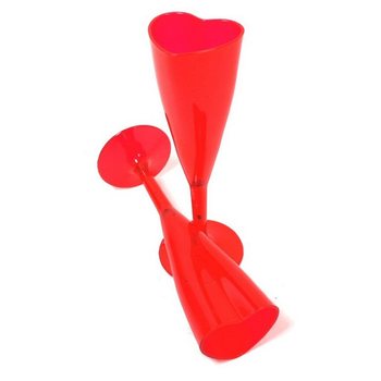 Coupes &agrave; Champagne en Forme de C&oelig;ur (12 pcs)