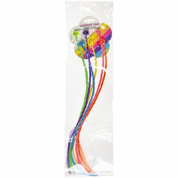 Tresses &agrave; cheveux arc-en-ciel 6 pi&egrave;ces sur carte (24 unit&eacute;s)