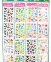 AUTOCOLLANTS CŒURS SUR CARTE (16 pcs.)
