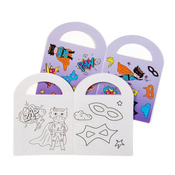 Petits Livres de Coloriage de Super-h&eacute;ros avec Autocollants (48 pcs)