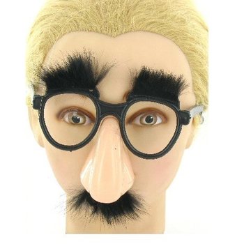 Lunettes de fête avec nez et moustache (12 pcs)