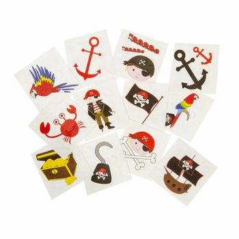 Tatouages &Eacute;ph&eacute;m&egrave;res Fun - Pirate (48 paquets)