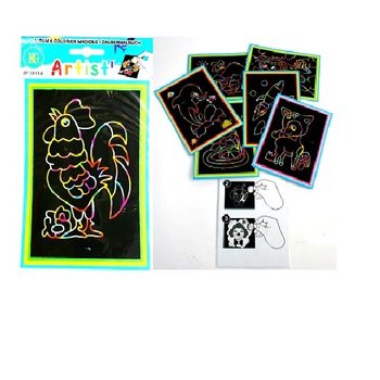 MAGIQUE COLORIAGE À GRATTER (48 pcs.)