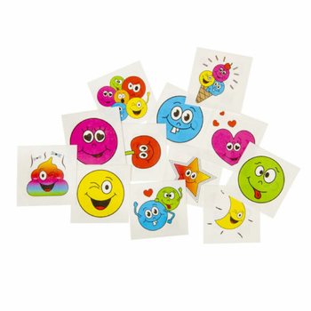 Tatouages &Eacute;ph&eacute;m&egrave;res Smiley - Pr&eacute;sentoir 48 Pochettes