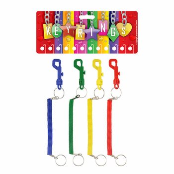 Porte-cl&eacute;s avec Cordon Spirale (12 Pi&egrave;ces)