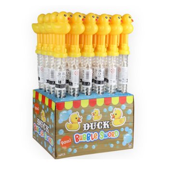 Grand Tube à Bulles de Savon 35 cm - Canard en Présentoir (24 pcs)