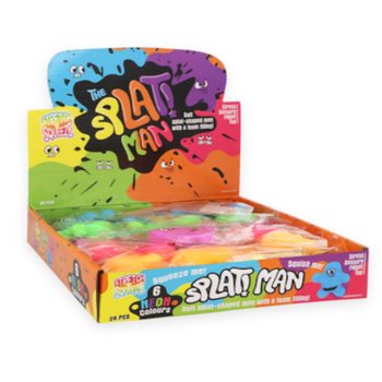 Squeezy Splat Man - Couleurs Mix - En Pr&eacute;sentoir (24 pcs)