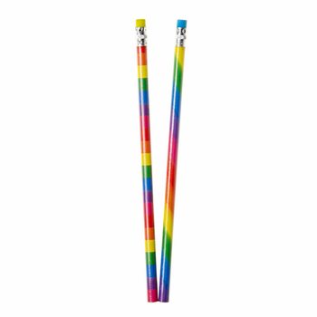 Crayons Arc-en-Ciel avec Gomme (12 pièces) - Grossiste