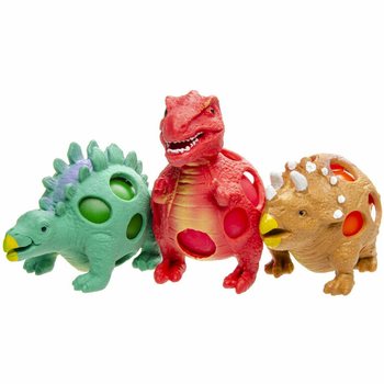 Balle Squishy Dinosaure en Filet - Pr&eacute;sentoir (12 pcs)
