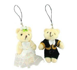 Oursons en peluche Mariés - Mariée & Marié (50 pcs)