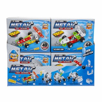 Kit de construction de voiture de course en m&eacute;tal (Pr&eacute;sentoir 24 pcs)