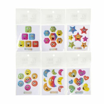 AUTOCOLLANTS PAILLET&Eacute;S - MOD&Egrave;LE : SMILEY (100 pcs)