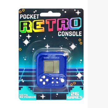 CONSOLE DE JEU POCKET R&Eacute;TRO AVEC PORTE-CL&Eacute;S - 26 JEUX (6 pcs)