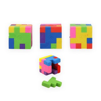 GOMME CUBE PUZZLE - EN PRw&Eacute;SENTOIR (120 pcs)