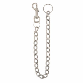 PORTE-CLÉS EN FER AVEC CORDON MÉTALLIQUE EXTRA LONG (12 pcs)