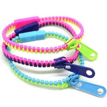 Bracelets Fermeture Éclair (Zip) - Lot de 48