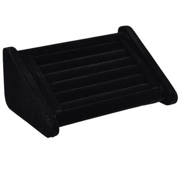 PR&Eacute;SENTOIR &Agrave; BAGUES VELOURS NOIR (1 pc.)
