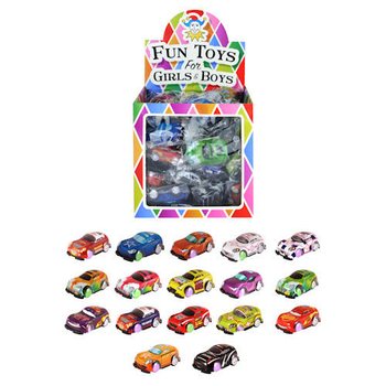 PETITES VOITURES À RÉTRO-FRICTION EN PRÉSENTOIR (48 pcs)