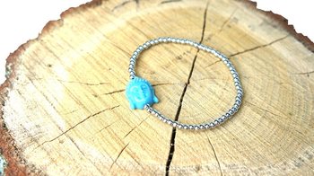 Bracelet Style Ibiza Argenté avec Bouddha (1 pc)