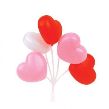 Pic à Cupcake - Bouquet de Ballons Cœurs (27 pcs)