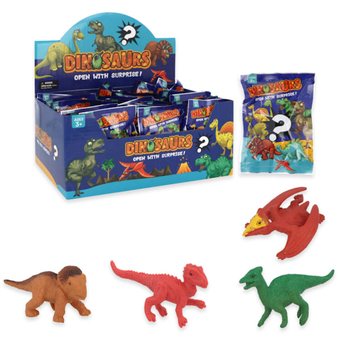 Pochette Surprise / Blindbag - Th&egrave;me: Dinosaures en pr&eacute;sentoir (60 pcs)